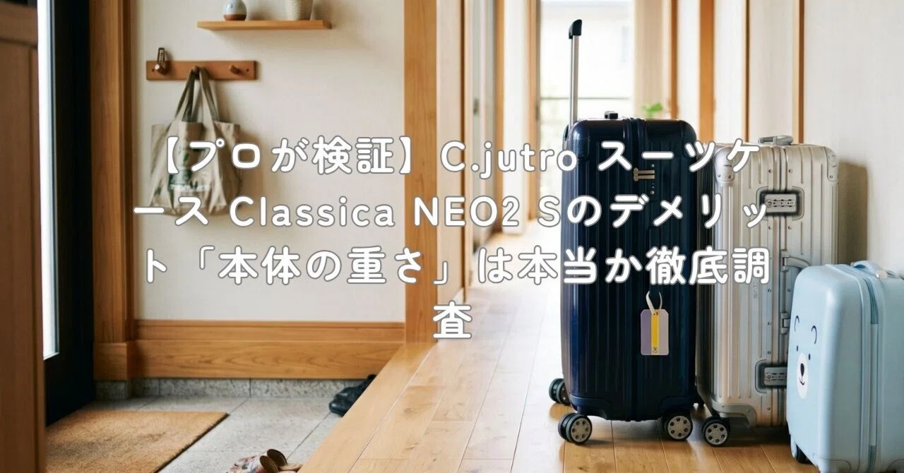 プロが検証】C.jutro スーツケース Classica NEO2 Sのデメリット「本体