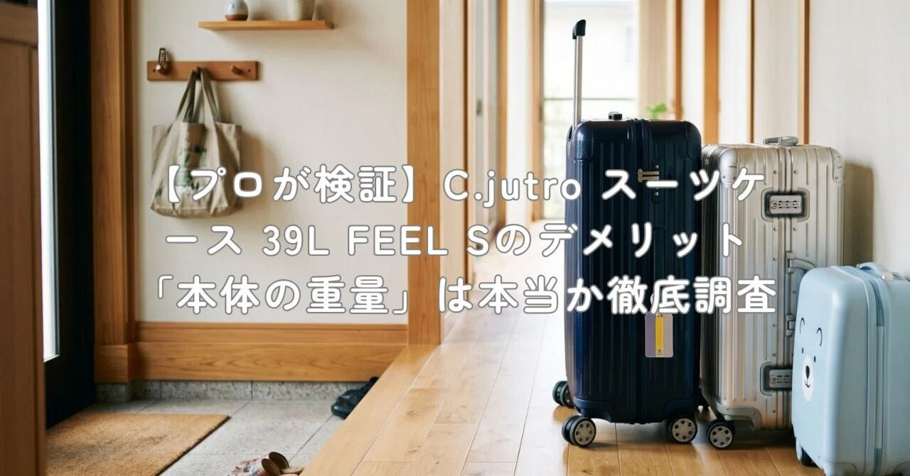 プロが検証】C.jutro スーツケース 39L FEEL Sのデメリット「本体の