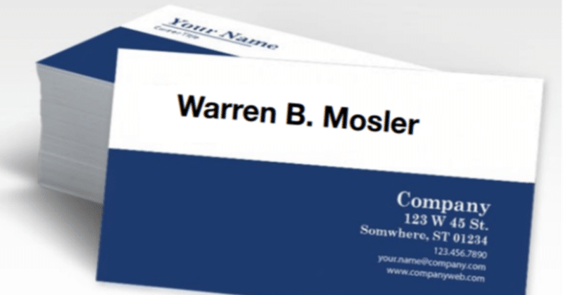 ロマンティックmmt 15 モズラーの名刺の話 にゅん note