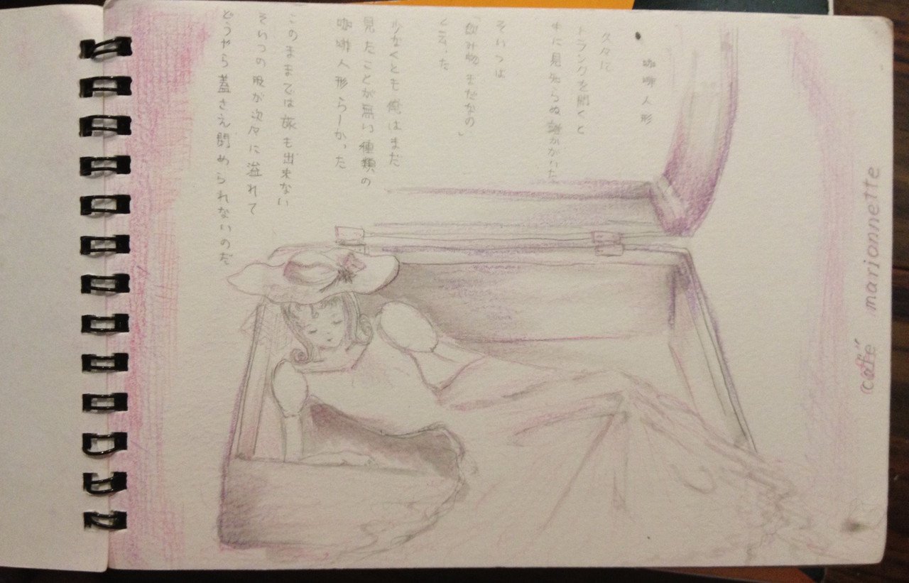 スケッチブックログ 珈琲人形 一部模写 泉由良 Note
