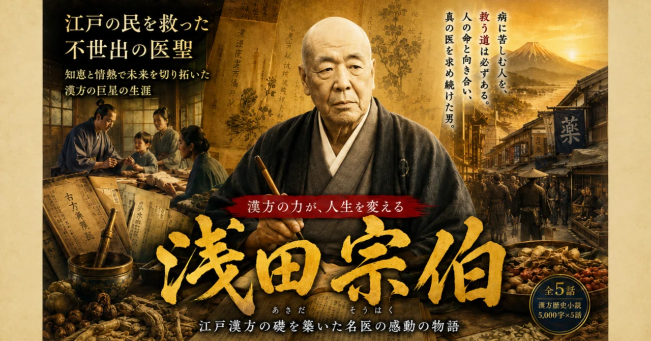 漢方歴史小説「浅田宗伯」――江戸漢方の火を守った男――｜秦孝秀