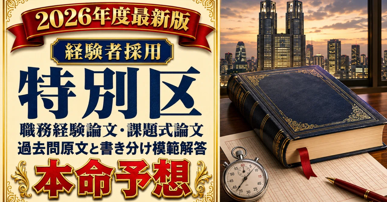 特別区 経験者採用】職務経験論文・課題式論文 完全対策｜過去問原文×1