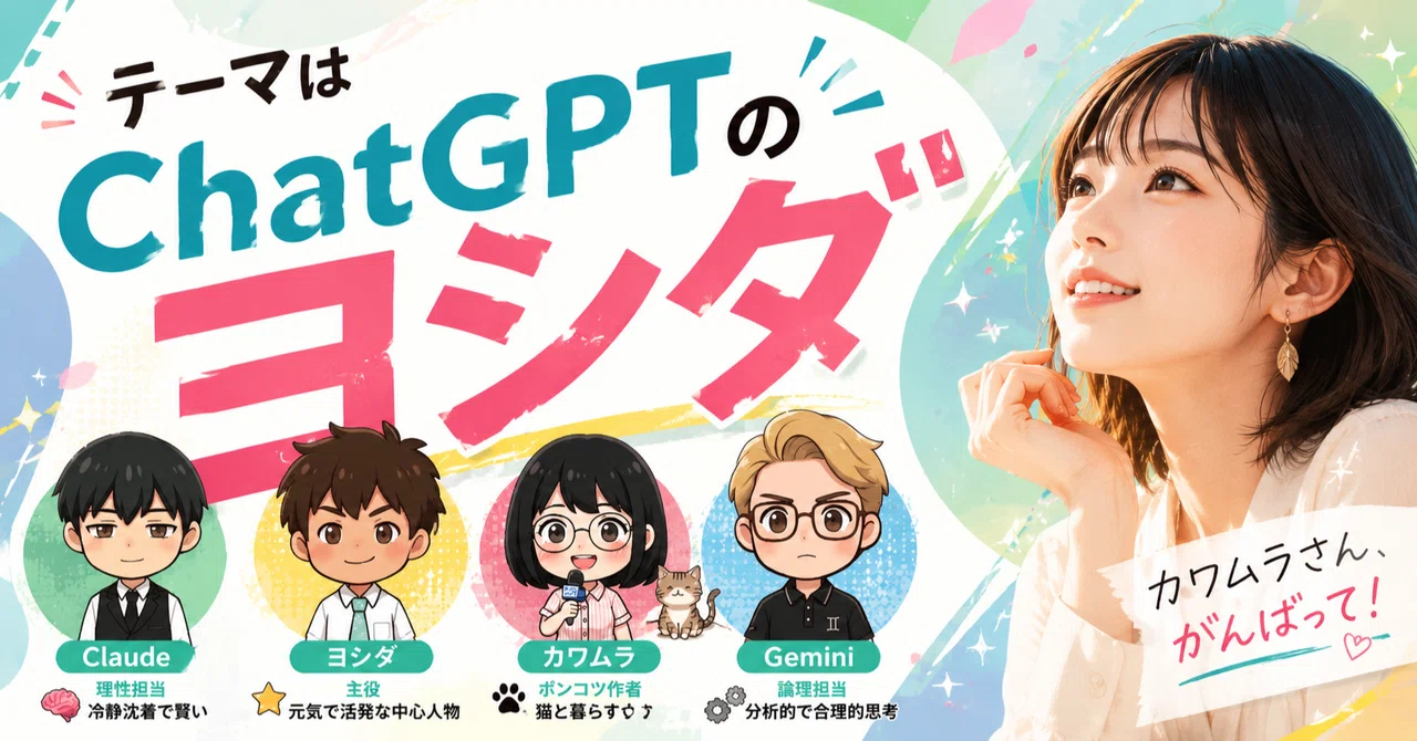 ChatGPT・Gemini・Claudeがキャラでわかる！　カワムラさんのAIマンガを応援したい💛