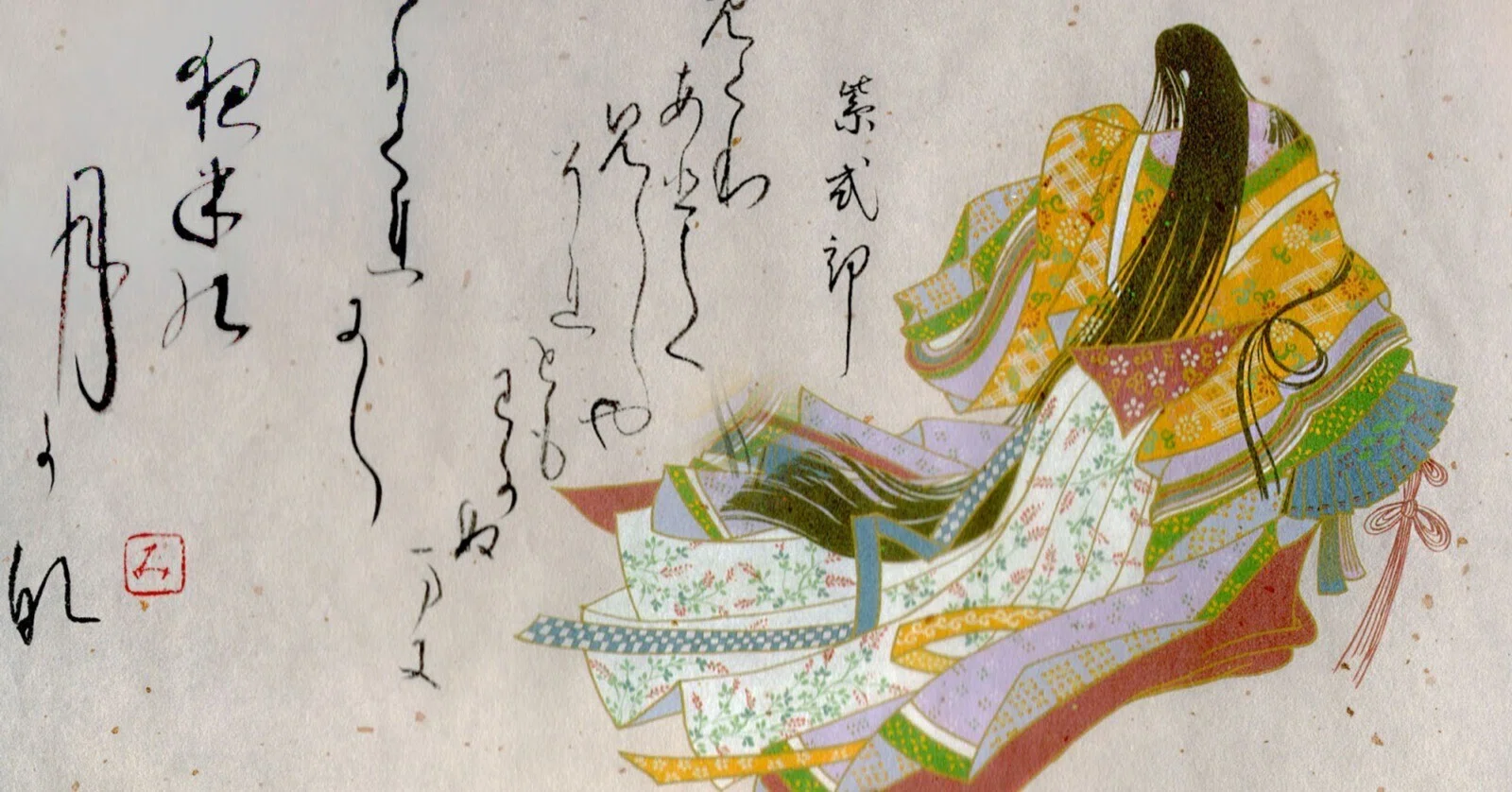 No1 その他 6 源氏物語 花宴ー土佐光起木版画