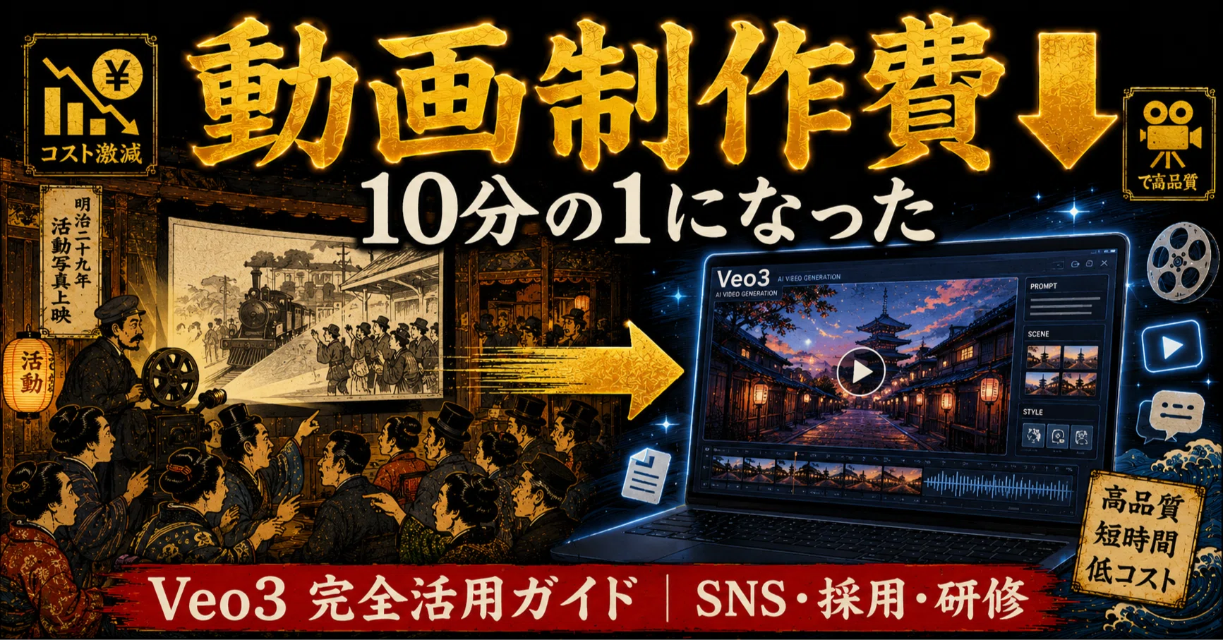専用出品 3-3 #ミーカ映画告知ペーパーまとめ売り202603 衝撃】Veo3で動画制作費が10分の1になった。リュミエール兄弟から学ぶ