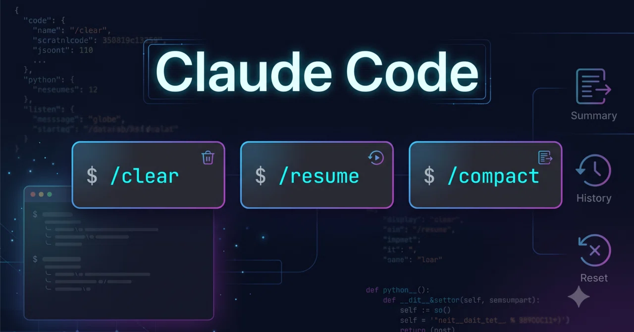 Claude Code の /clear /resume /compact を実例で理解する：セッション管理の基本｜Full-Stackエンジニア