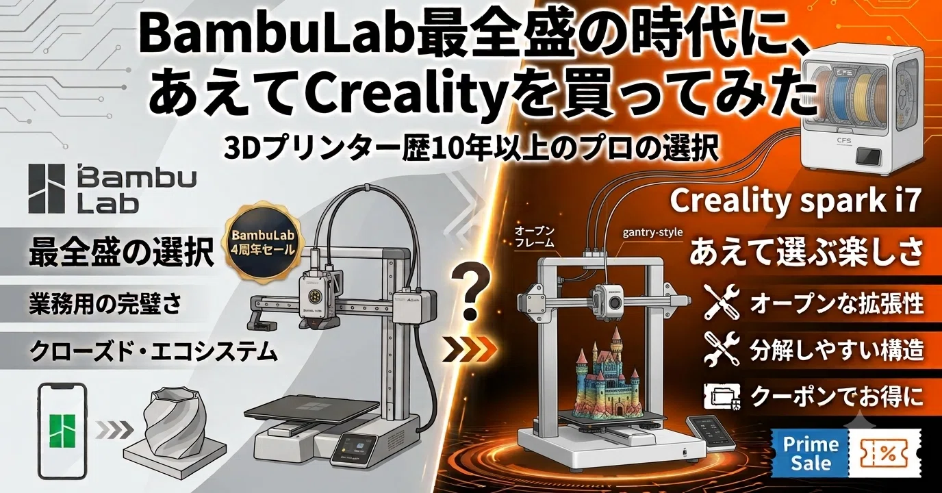 BambuLab最全盛の時代に、あえてCrealityを買ってみた｜Ri-TA