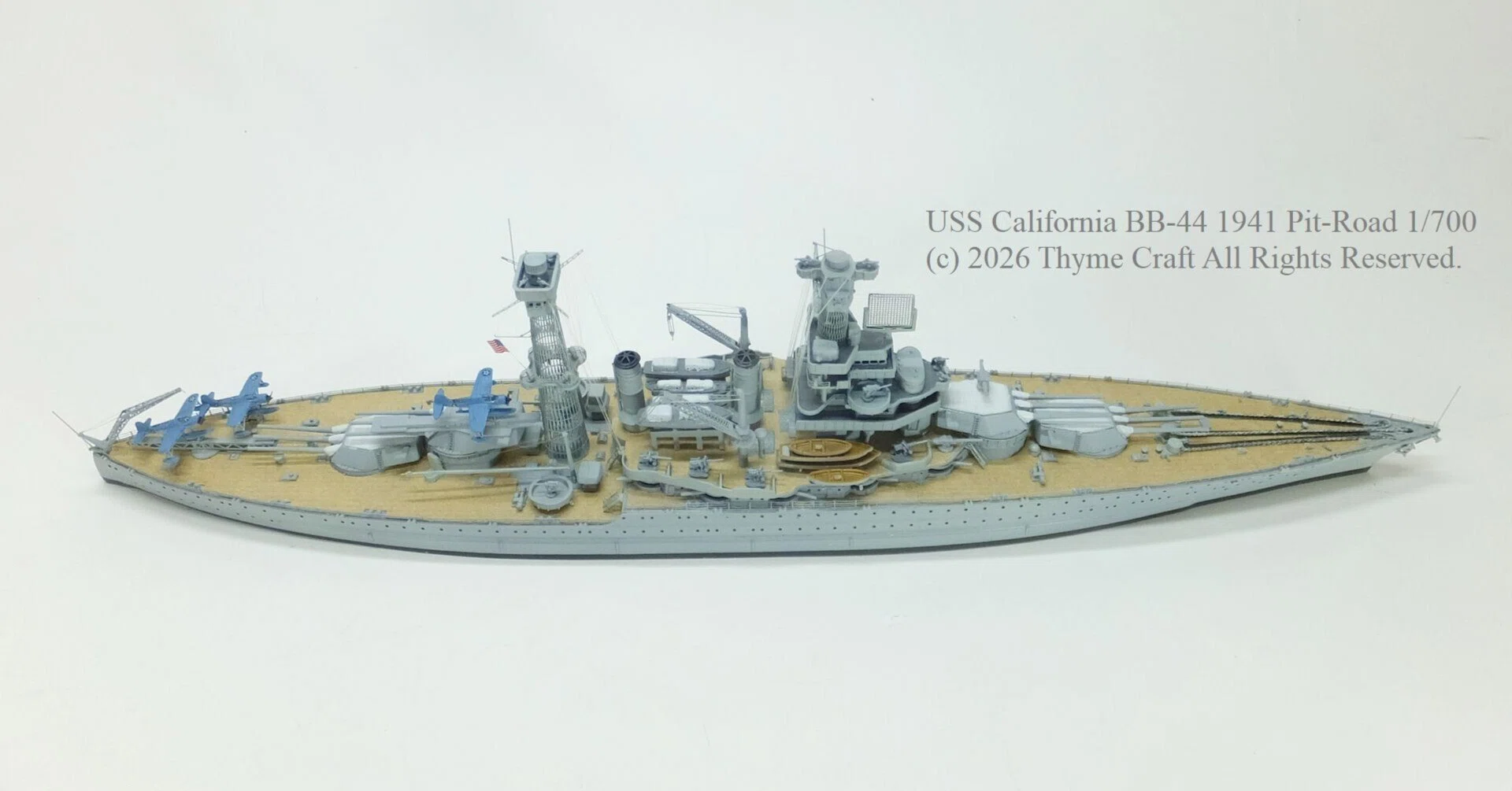 USS California BB-44 1941 アメリカ海軍戦艦 カリフォルニア (Pit