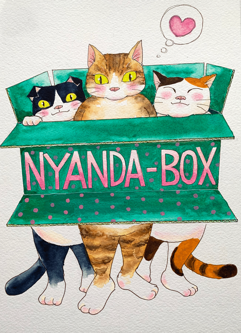 猫 水彩画 Naoka7714 Note