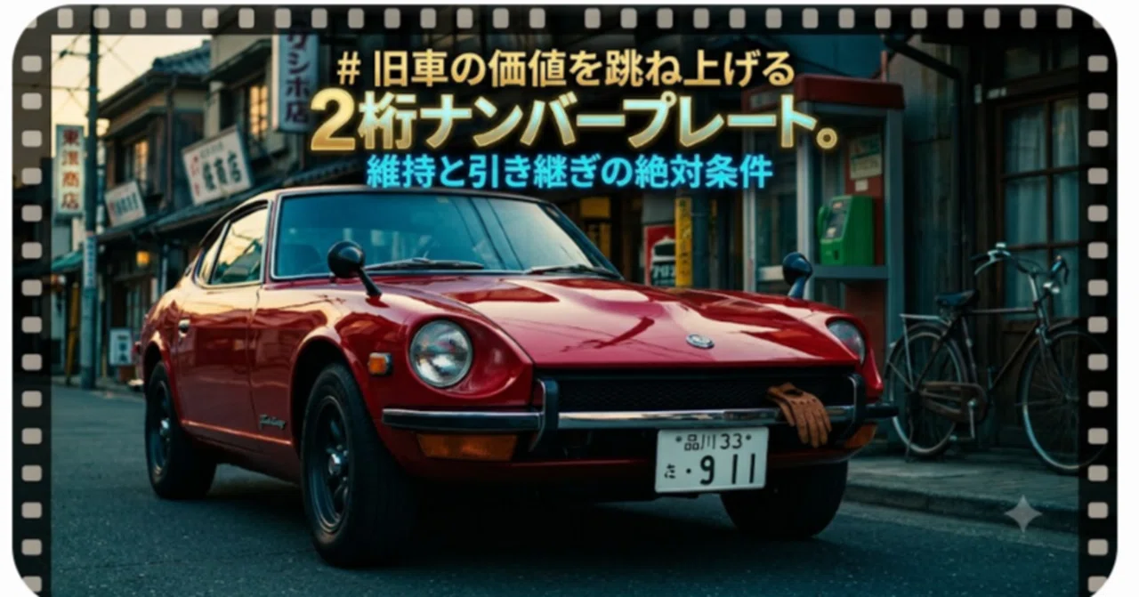 旧車の価値を跳ね上げる2桁ナンバープレート。維持と引き継ぎの絶対