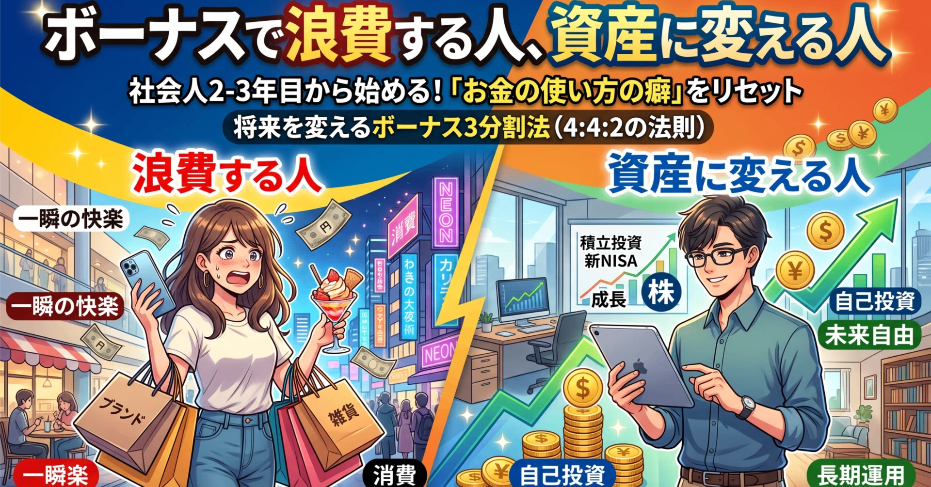 ボーナスで浪費する人、資産に変える人。あなたはどっち？｜take