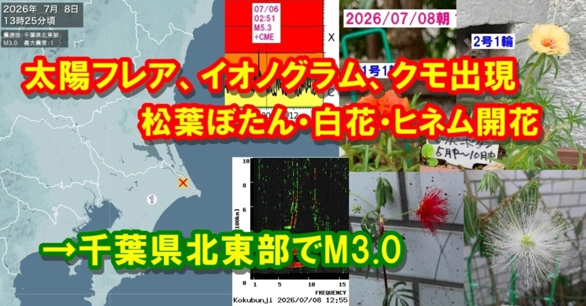 [Quest Zanmai Blog] 2026/07/08 (1) [Earthquake Information] Precursors ...