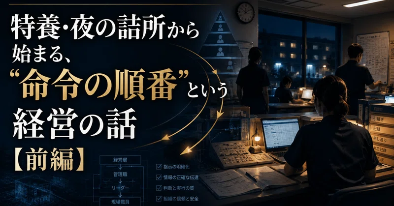 ──特養、夜の詰所から始まる、“命令の順番”という経営の話【前編】 eyecatch
