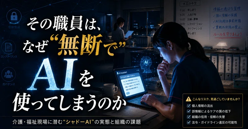 その職員は、なぜ“無断で”AIを使ってしまうのか──特養、詰所の夜のつづき/“命令の順番”を仕組みにした先【後編】 eyecatch