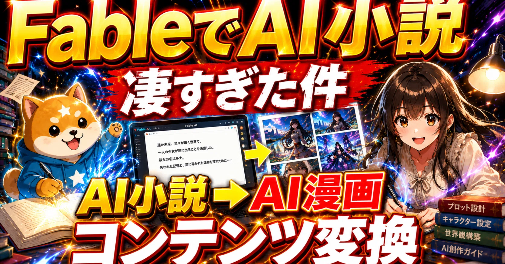 AI漫画変換】Claude Fable 5でAI小説を書かせたら凄かった件！AI小説