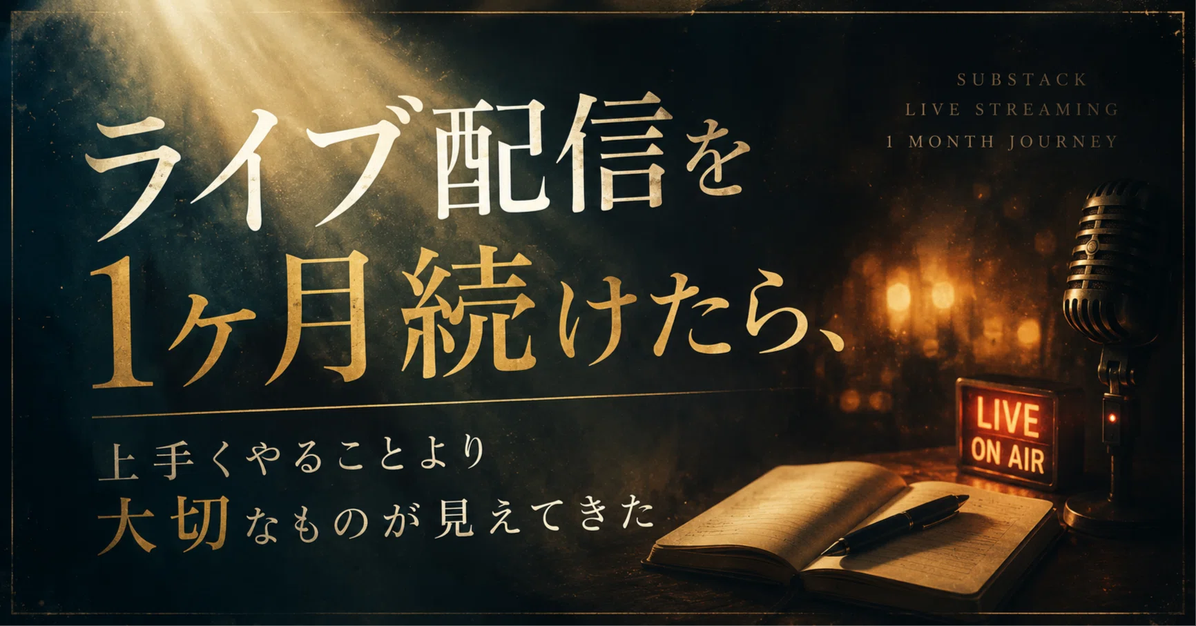Substackでライブ配信を1ヶ月続けてわかったこと｜まさひろ｜発信の