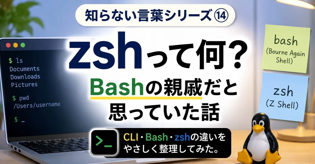 zshって何？ Bashの親戚だと思っていた。｜🚀秒読みNEXT