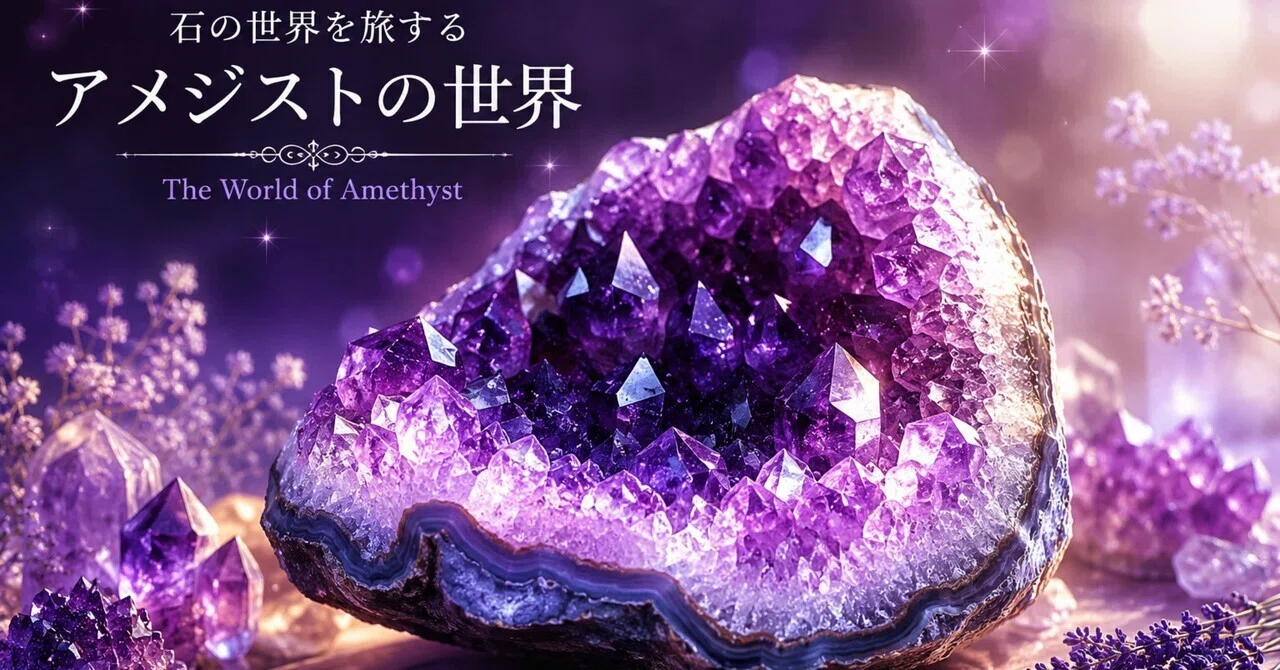 ❗️影山　虹入り❤️極上の逸品結晶のレコード　アメジスト　城　強いパワー　水晶 第二章 6.石の世界を旅する 静寂を宿す紫の結晶 〜アメジスト〜｜Lico