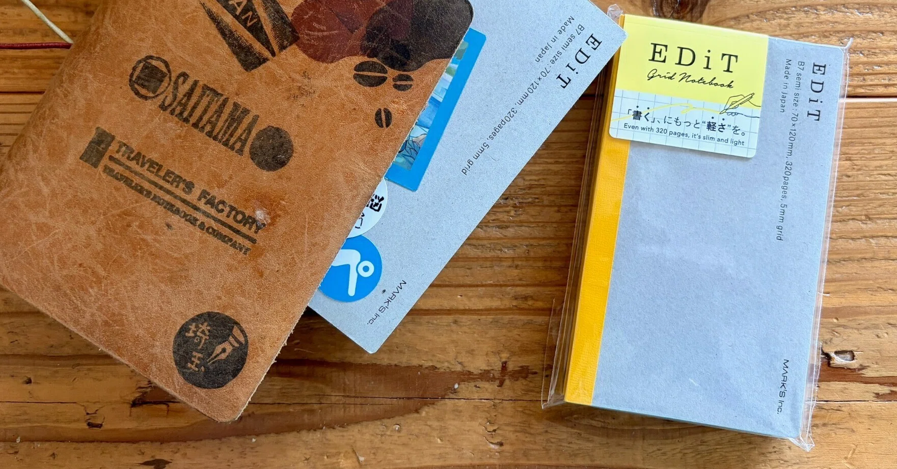 【新品未開封】刻印サイン入り含む2点他/SENCE OF NOTE ノート EDiT B7方眼ノート②】二冊め使い切り。引き継ぎ式、アンド慰労会