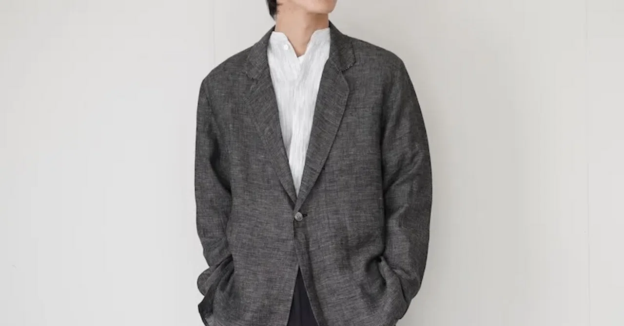 tukir linen jacket トキ seya nonotte セヤ seya.] A linen jacket that feels like wearing the wind｜THIRTY