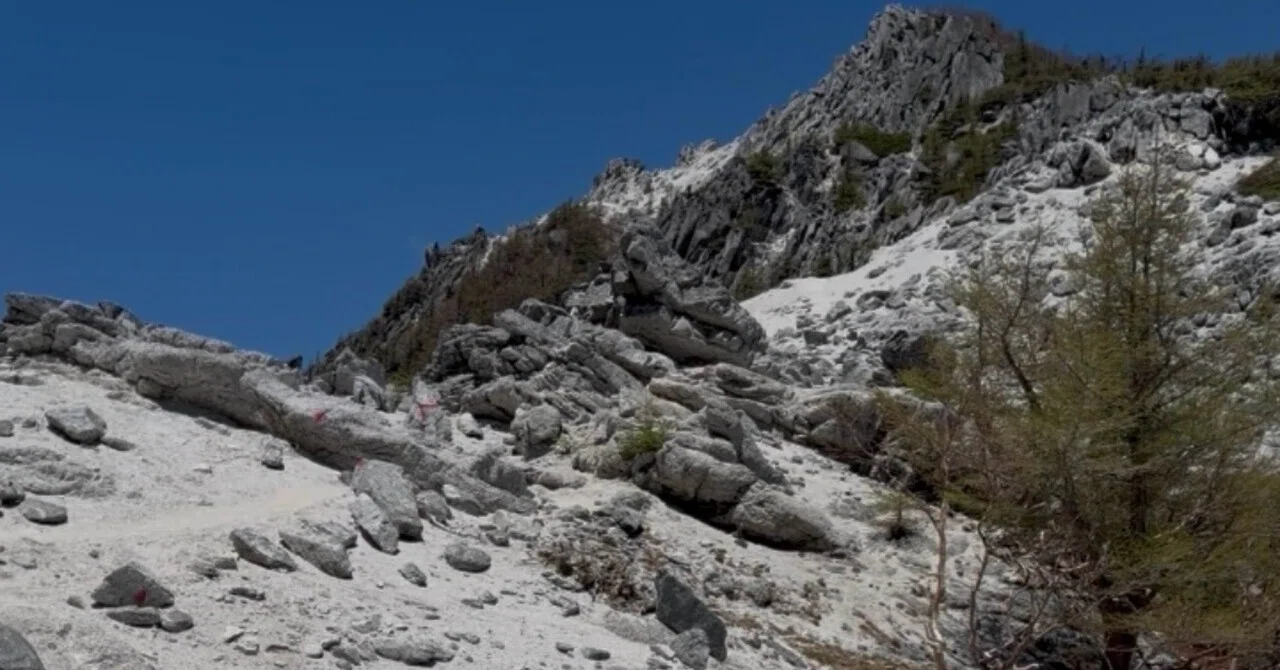 The day I did a 14-hour day trip to Mt. Ho-o. The white ridgeline