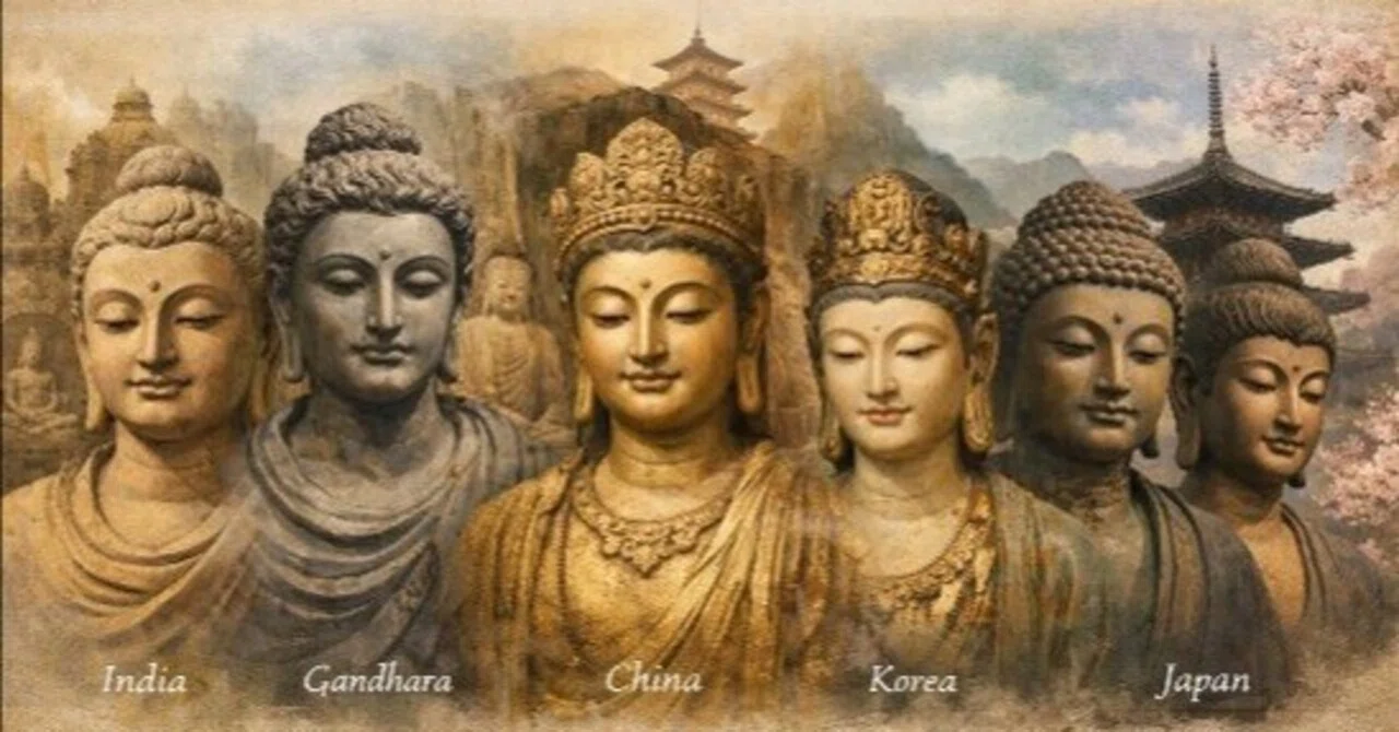 仏像の顔の変貌 — インドから日本までの「場」の推移｜IIZUKA K