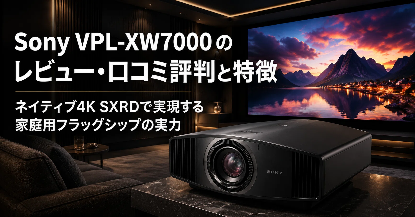 Sony VPL-XW7000 のレビュー・口コミ評判と特徴 ネイティブ4K SXRDで