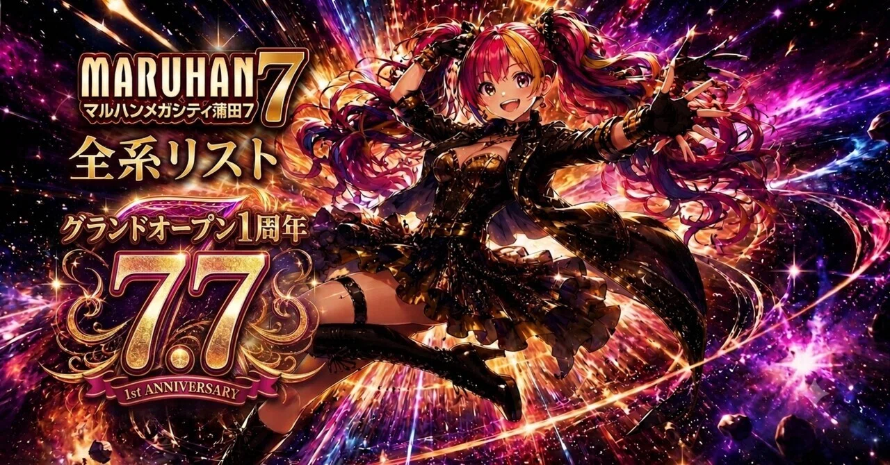 🎉㊗️マルハンメガシティ蒲田7 グランドオープン1周年 ㊗️🎉7月7日