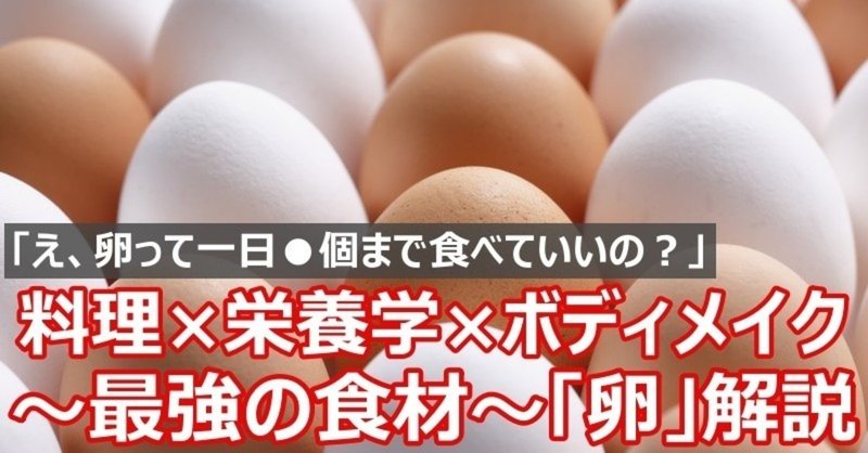 料理 栄養学 ボディメイク 最強の食材 卵 を徹底解説 napo fitness note
