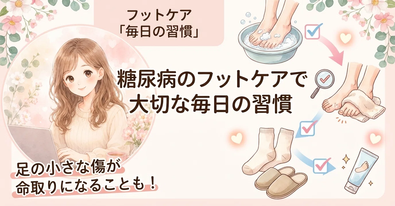 足の小さな傷が命取りになることも！糖尿病のフットケアの基本を解説