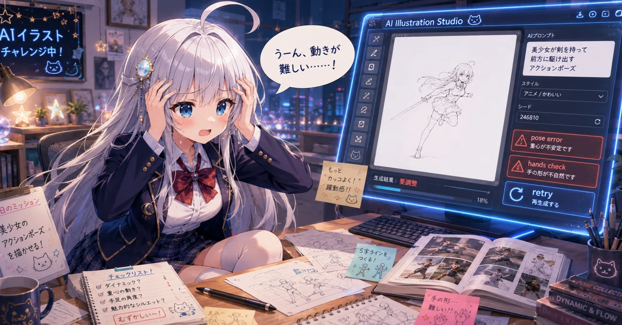美少女イラスト苦闘編④by ChatGPT5.5 ChatGPT Images 2.0 with 諸葛