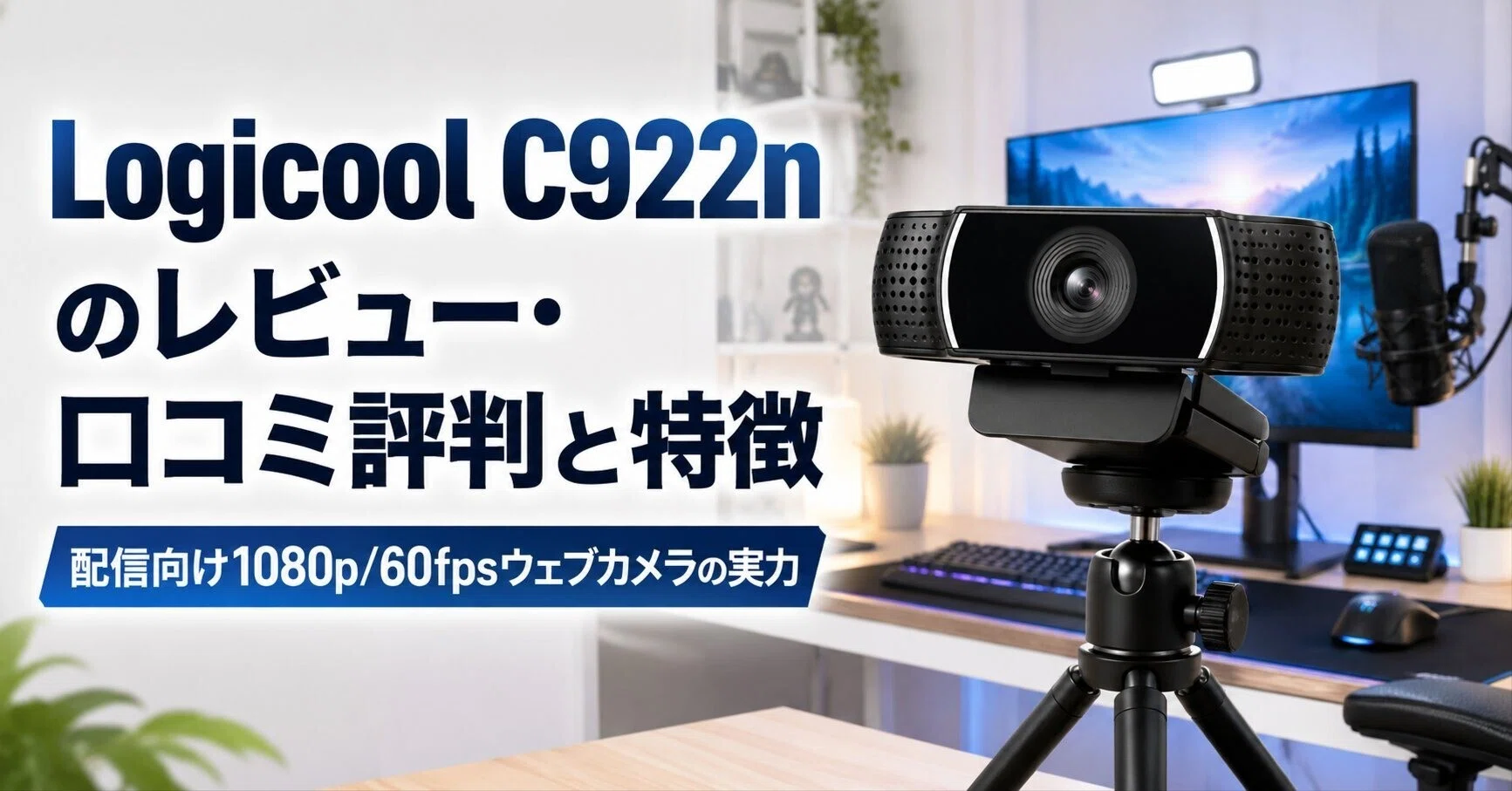 PC周辺機器 Logicool C922n stream webcam Logicool C922n のレビュー・口コミ評判と特徴 配信向け1080p/60fps