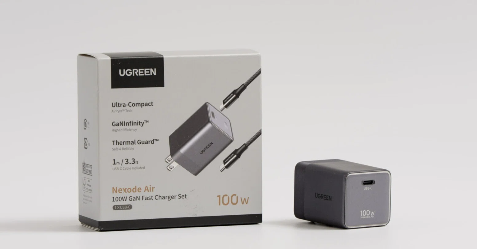 UGREEN Nexode Air 100Wをレビュー！スマホ充電器サイズの100W、その