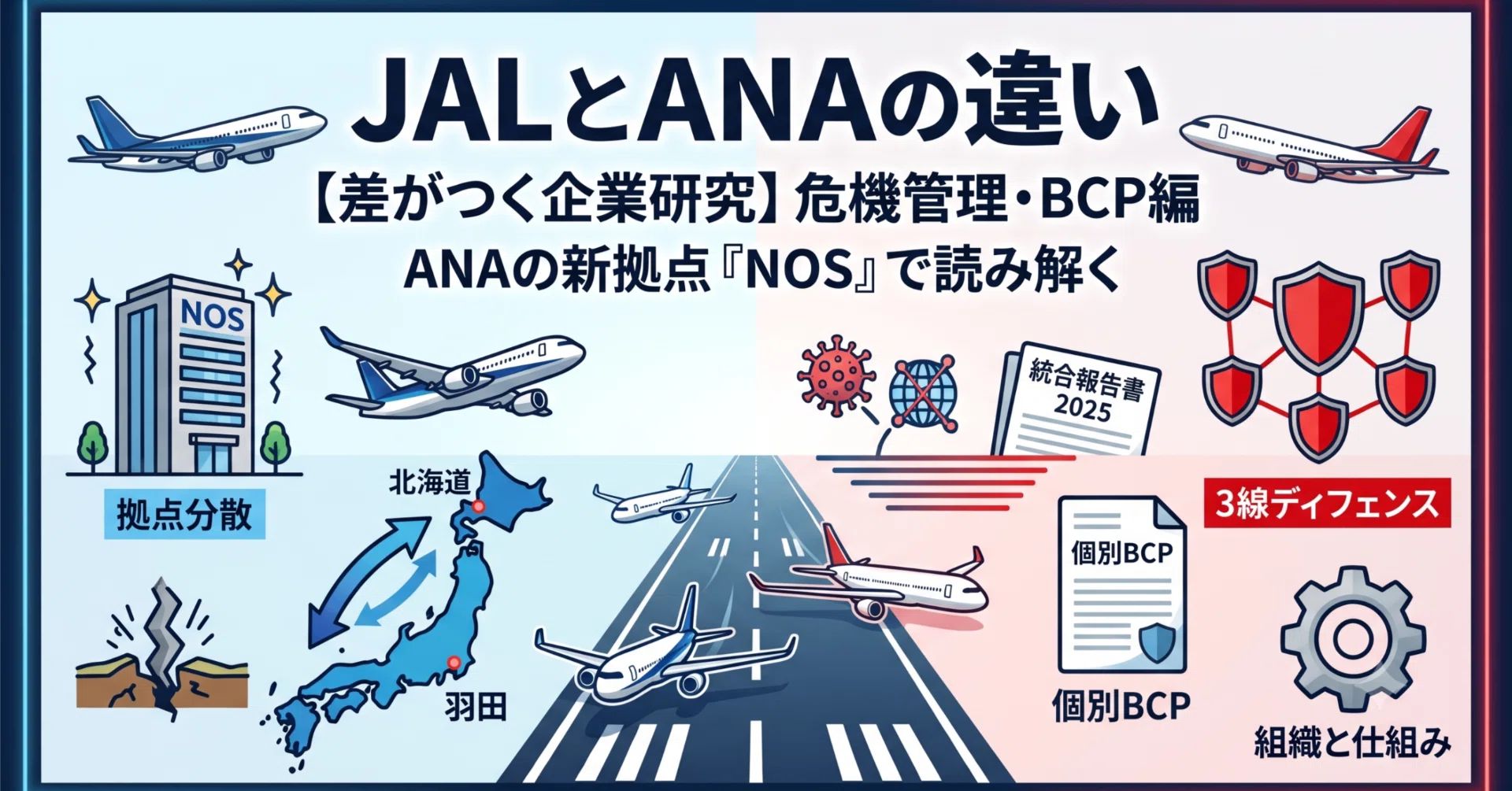 ✈️【差がつく企業研究】「JALとANA、どう違う?」に一歩深く答える