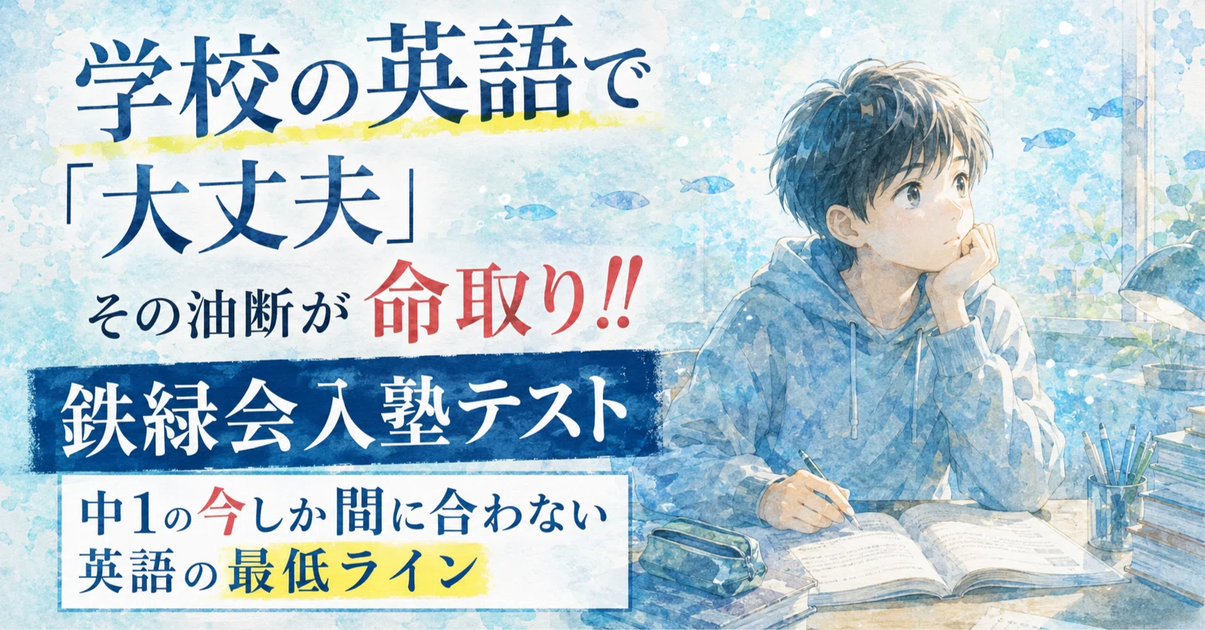 学校の英語で大丈夫」その油断が命取り‼︎鉄緑会入塾テスト、中1の今