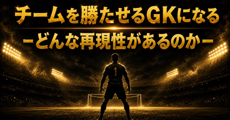 「チームを勝たせるGKになる」―どんな再現性があるのか―