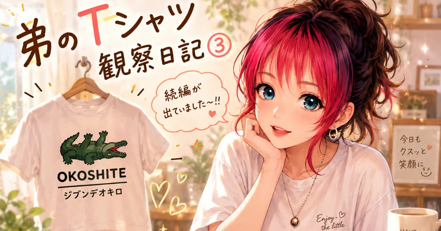 429】弟のTシャツ観察日記③ 〜続編が出ていました〜｜🕊‎桜庭 優凛