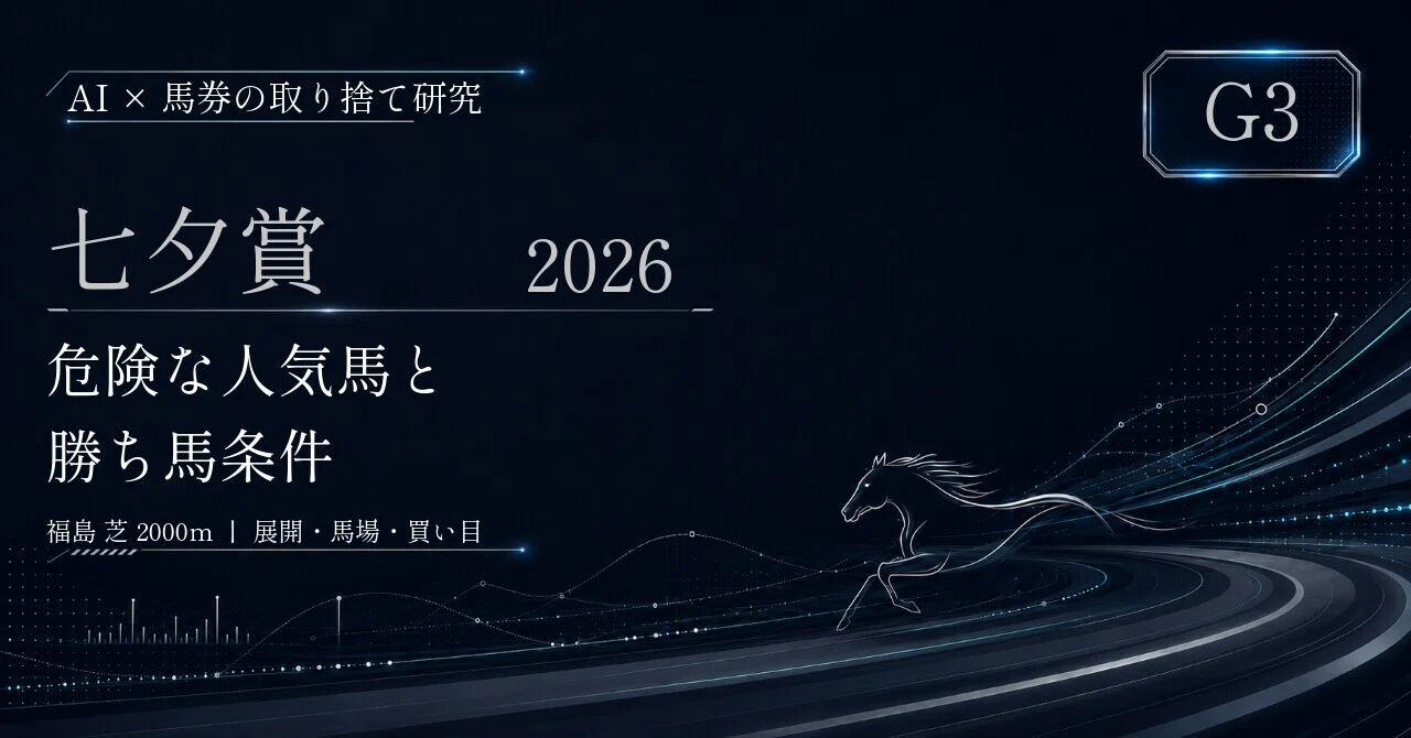 AI×馬券の取り捨て研究【七夕賞2026】危険な人気馬と勝ち馬条件｜馬券