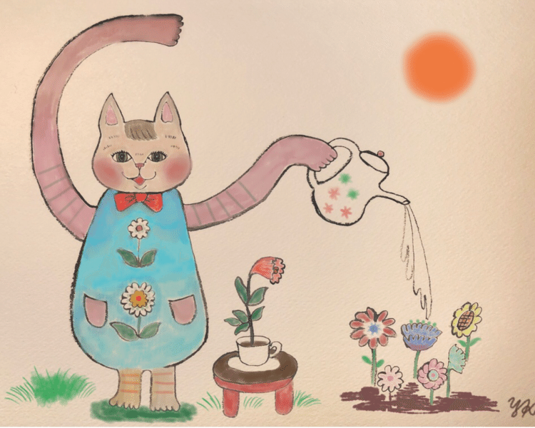 不思議なお茶会。
不思議なお茶を飲みます。
みんながお茶を飲みます。
太陽が見守ります。




#絵
#イラスト
#イラストレーション
#ことば
#illust
#illustration
#動物イラスト
#動物画
#デザイン画
#ドローイング
#drawing
#猫の絵