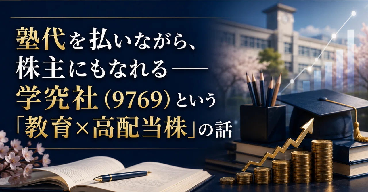 塾代を払いながら、株主にもなれる——学究社（9769）という「教育×高配当株」の話