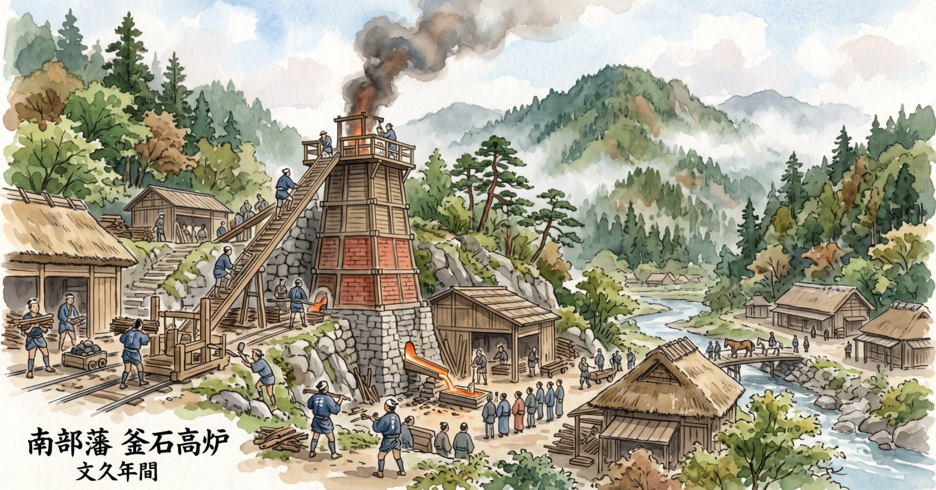 産業史】幕末の鉄①：南部藩による高炉の建設｜今枝昌宏