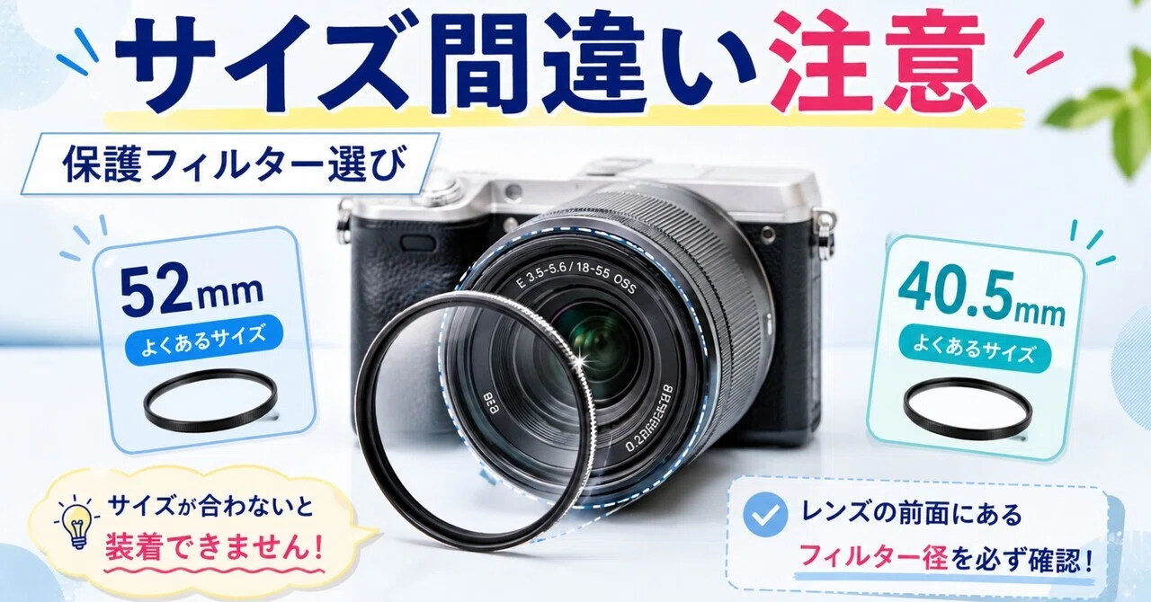 カメラ初心者にレンズ保護フィルターは必要？52mm・40.5mmなどサイズ