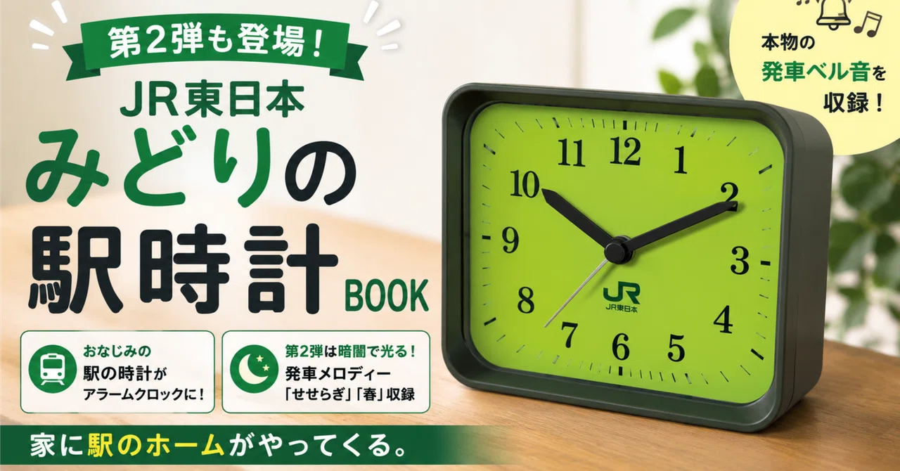 家に駅のホームがやってくる。「JR東日本 みどりの駅時計BOOK」が気に