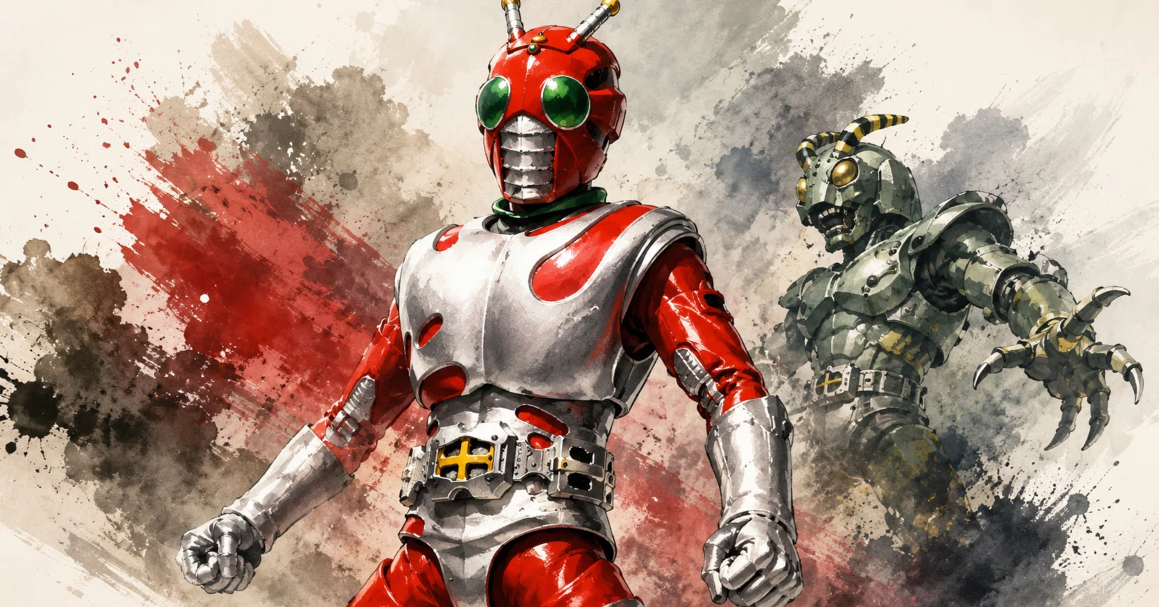 忍び寄る紅き戦士──仮面ライダーZXと、あの時代の熱狂を筆にのせて