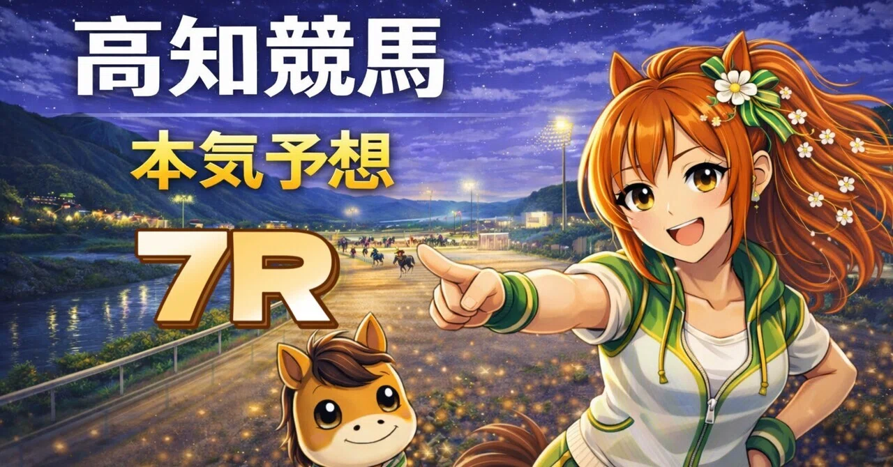 7/12(日)【高知7R 19:15】逃げ切り濃厚か、それとも差しが波乱を呼ぶ