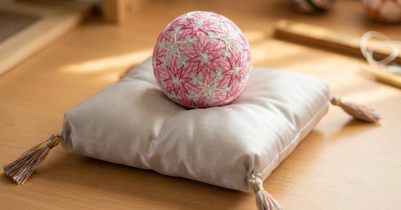 手毬 手鞠 てまり 刺繍お雛様 座布団セット No37 手毬用のお座布団の作り方（2026改訂版）｜てまり-ねこ