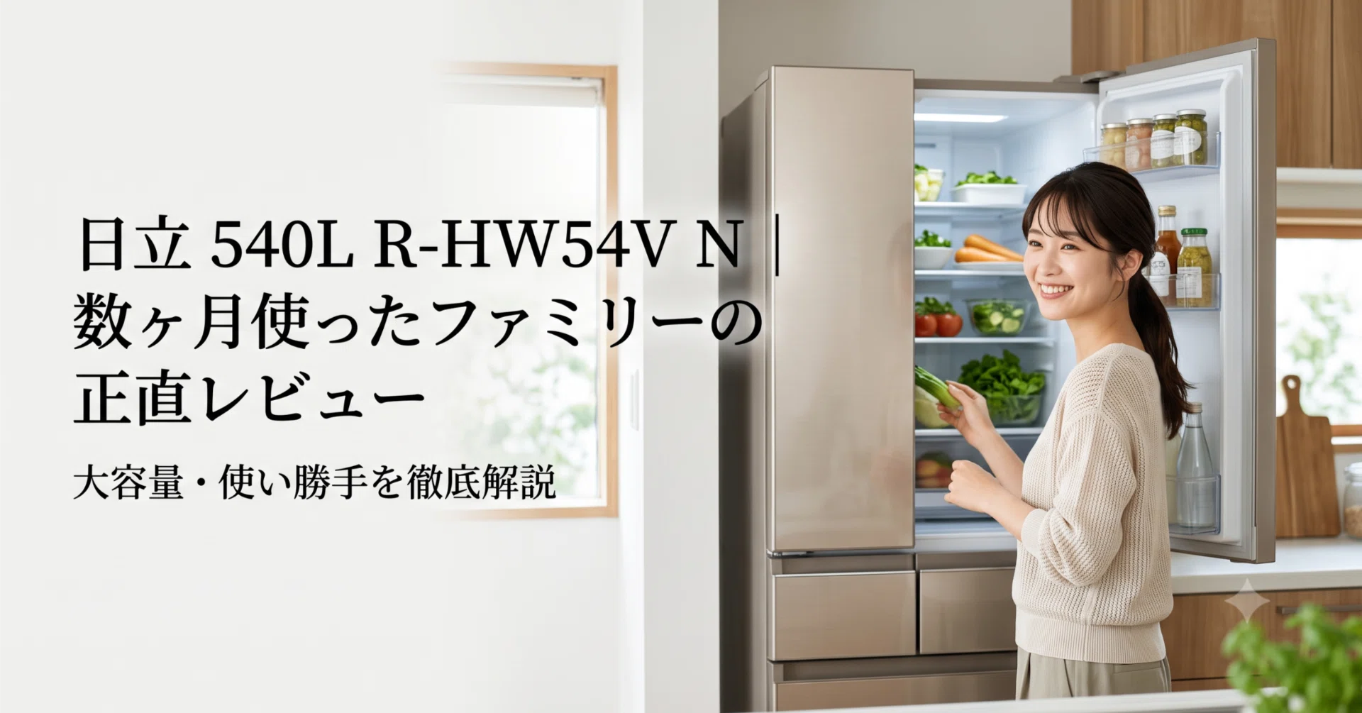 日立 冷蔵庫 540L R-HW54V Nレビュー｜ファミリーユーザーが数ヶ月使っ