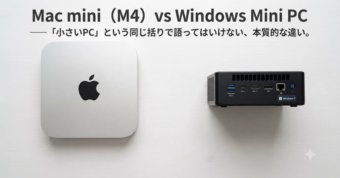 Mac mini (M4) vs. Windows Mini PC—The fundamental differences that