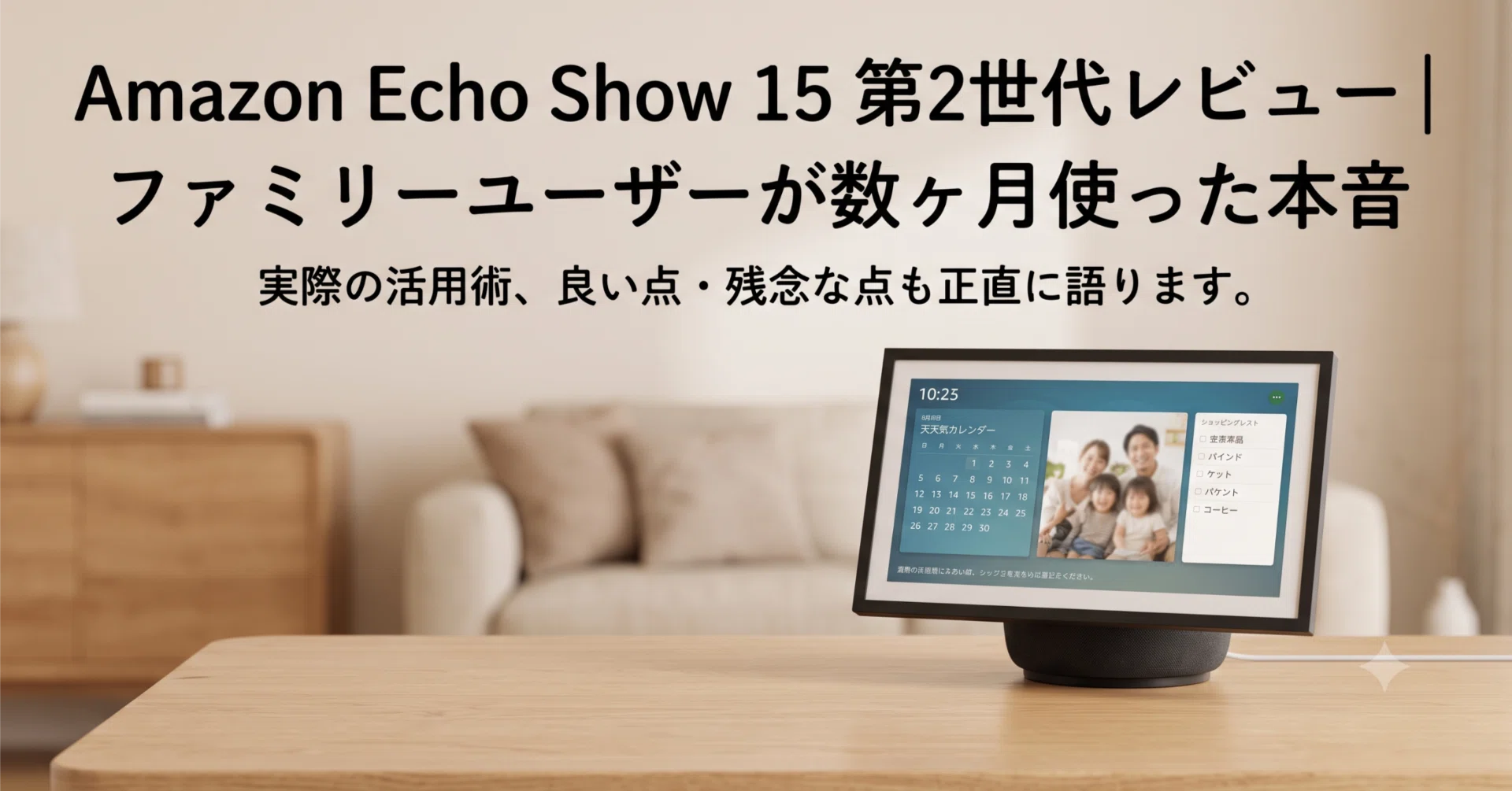 個人的Amazon Echoシリーズの最高傑作 Echo Show 15 第2世代レビュー
