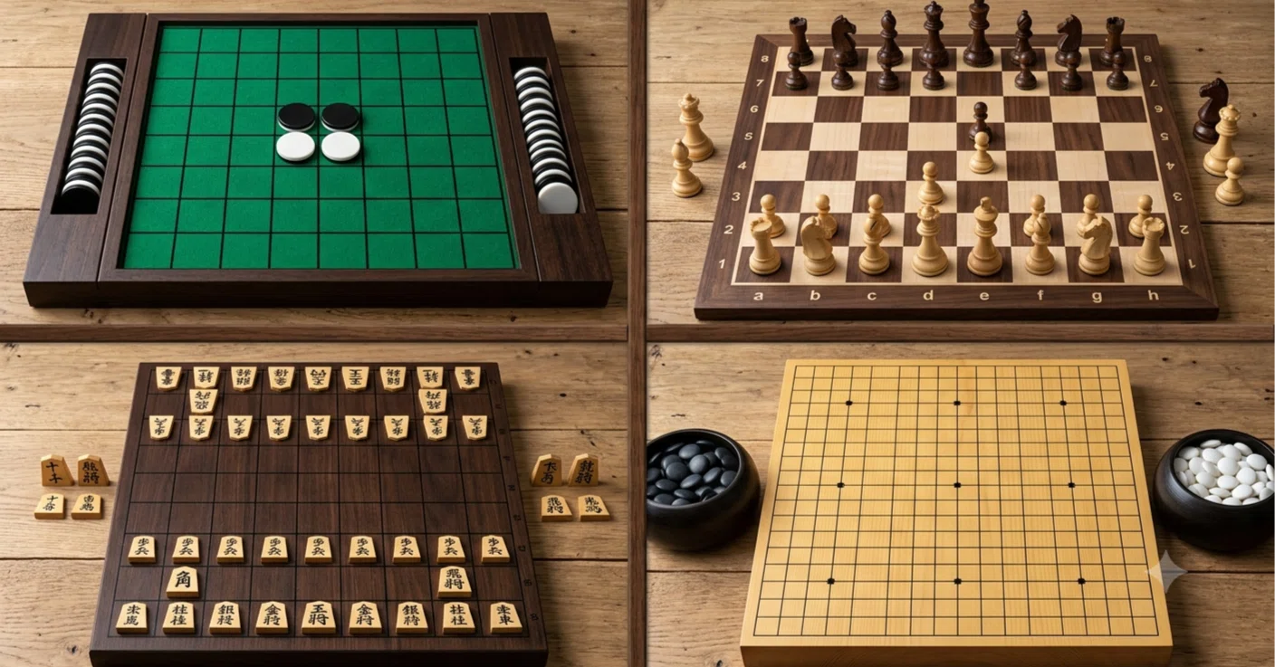 AI）【完全解説】オセロ・チェス・将棋・囲碁、一番「複雑」なのはどれ